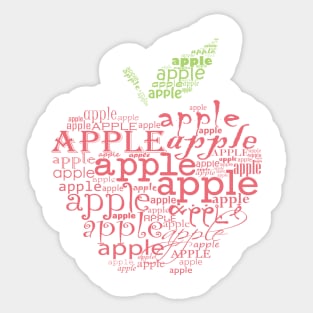 Typographic apple Sticker